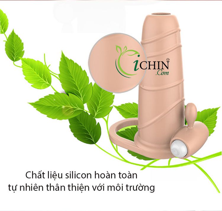 Bao cao su đôn dên hở đầu có quai đeo rung
