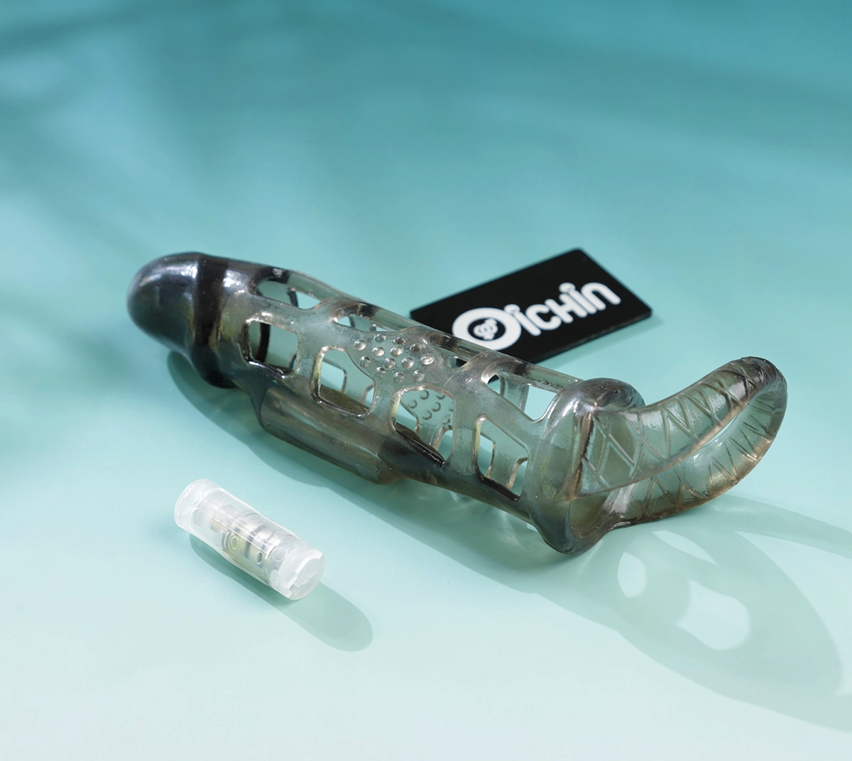 Bao cao su dạng lưới Men Extension được chụp thực tế bởi Oichin