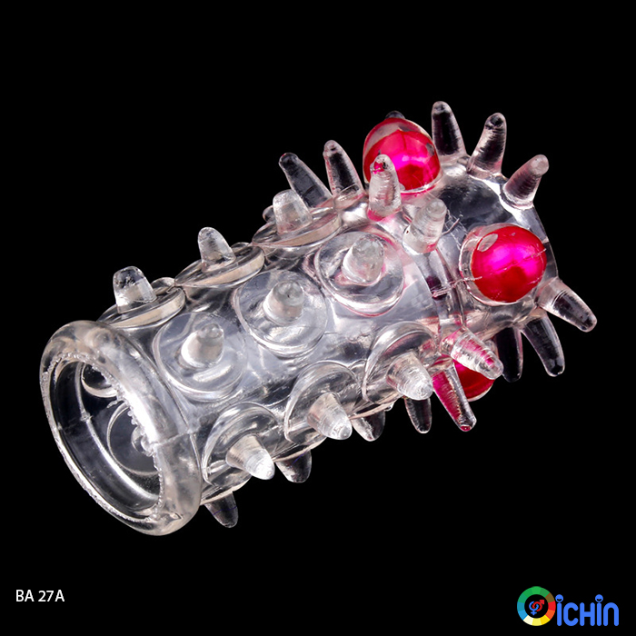 Bao cao su hở đầu gắn bi với gai mềm 