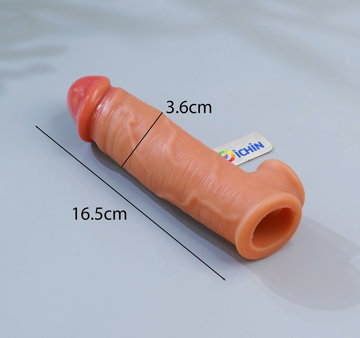 Ảnh thông số kích thước của Bao cao su đôn dên gân mềm