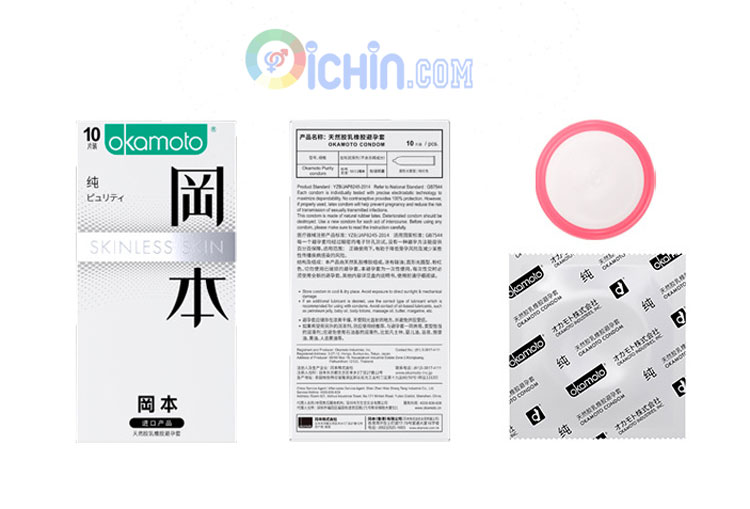 Bao cao su Okamoto Skinless Skin Purity được làm từ mủ cao su thiên nhiên cao cấp