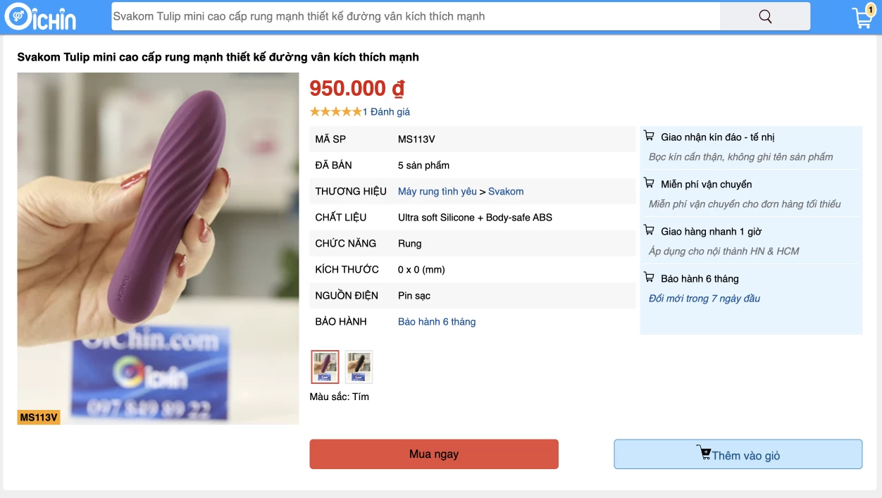 Chọn sản phẩm vào giỏ hàng hoặc mua ngay