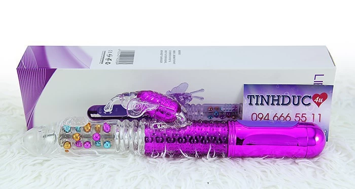 Dương vật giả LIBO rung xoay thụt cực mạnh với pin sạc cao cấp