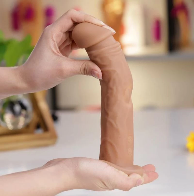 Dildos Loving World CT2214 rung va đập kèm sưởi ấm