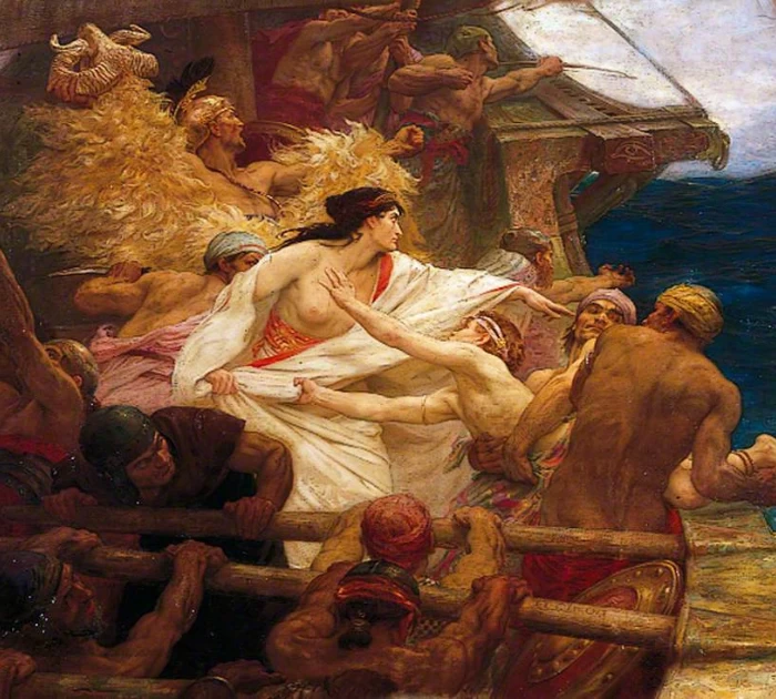 Tranh minh họa Trận chiến thành Troy, nơi xung đột bắt nguồn từ quyền sở hữu phụ nữ