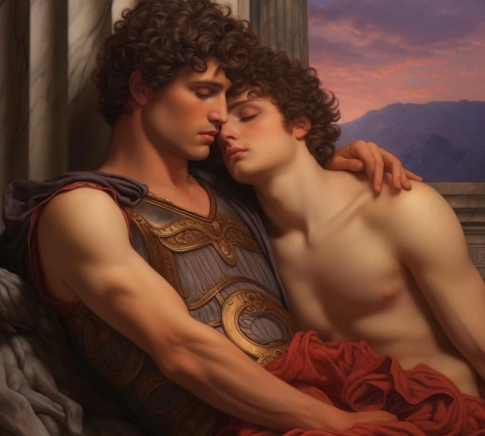 Tranh gốm Hy Lạp mô tả mối quan hệ Pederasty (đồng tính nam sư phụ-thiếu niên)