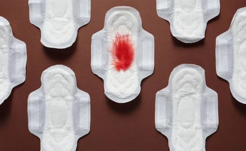 Dịch tiết âm đạo pha trộn với máu khiến kinh nguyệt nữ giới có màu đỏ cam