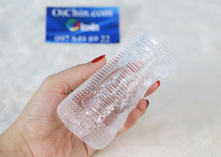 Cốc thủ dâm trong suốt 2 đầu