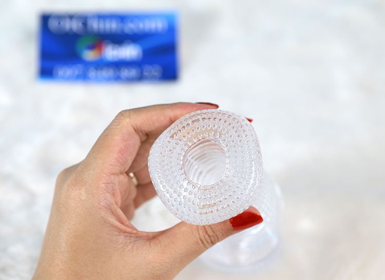 Cốc thủ dâm trong suốt 2 đầu