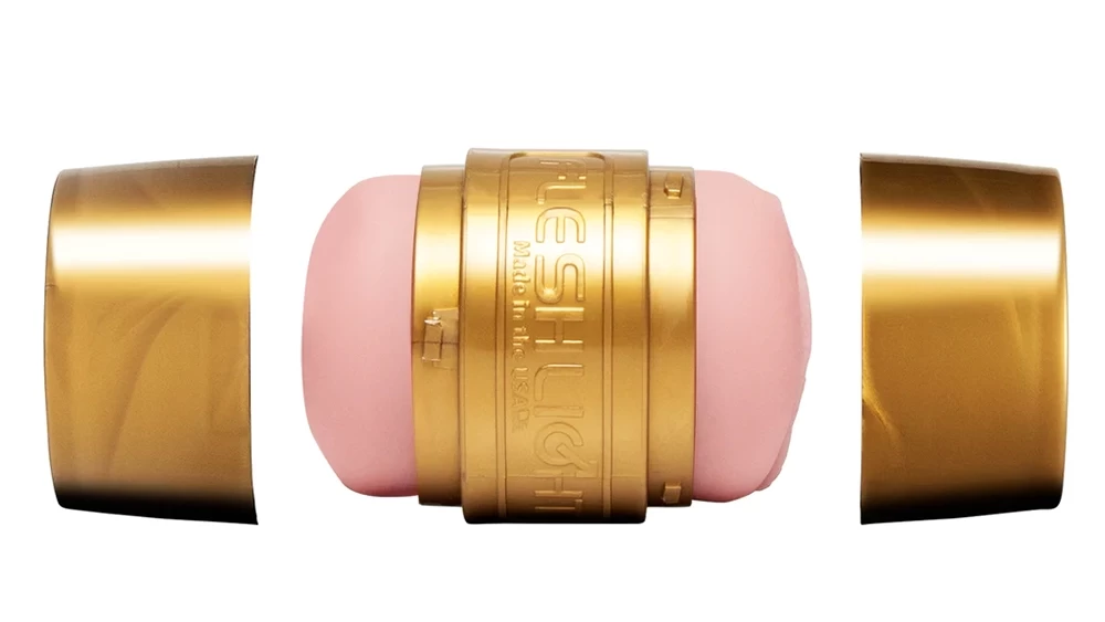 âm đạo giả Fleshlight Quick Shot Stamina trông như một chiếc cốc với 2 nắp đậy.