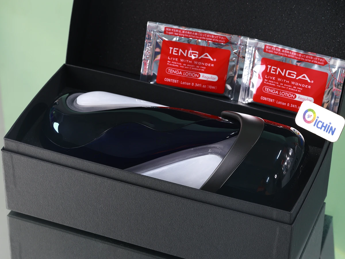 Hộp đóng gói Cốc thủ dâm Tenga Flip 360 với lotion kèm theo