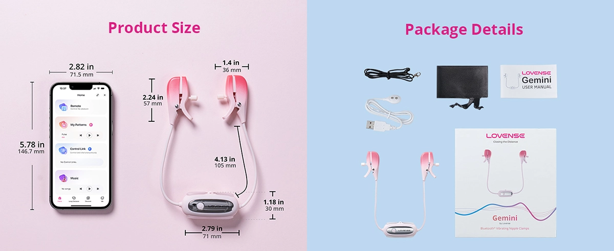 Lovense Gemini Nipple Clamps
