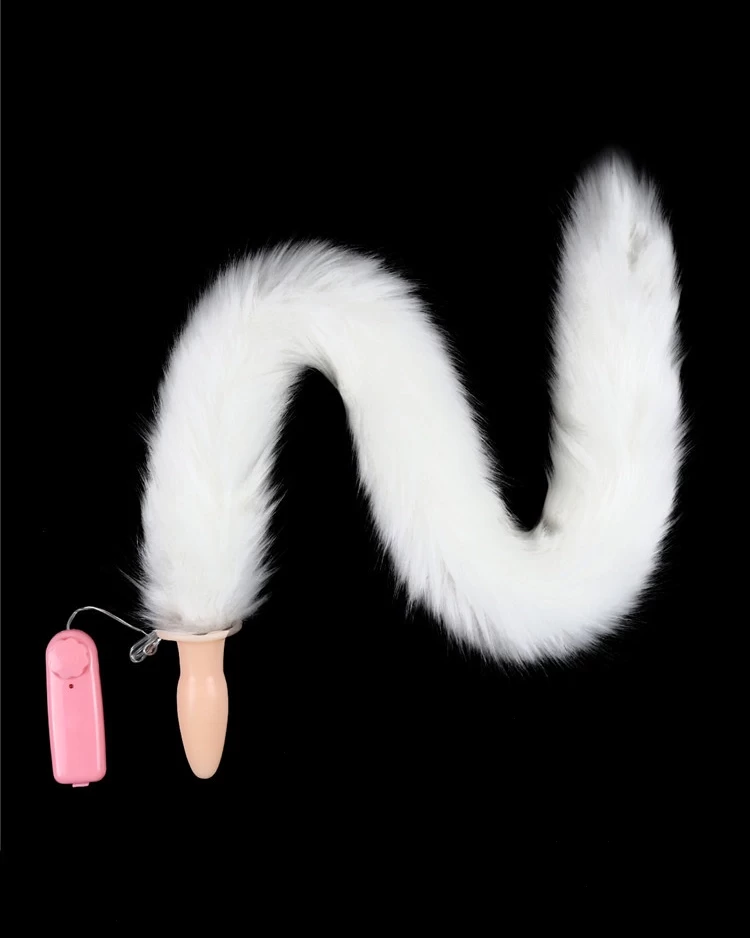 Sextoy đuôi cáo silicone có rung