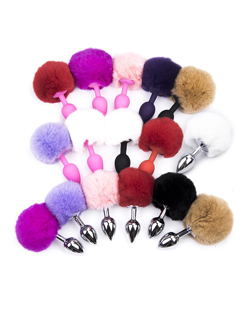 Đuôi thỏ Cosplay SM gắn hậu môn silicone