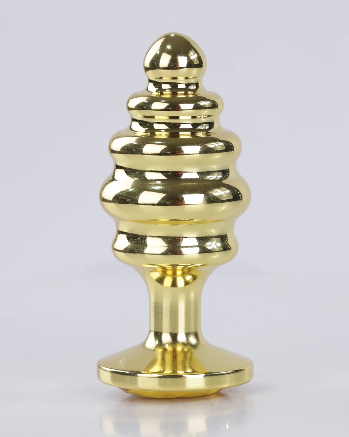 Phích cắm hậu môn xoắn ốc Inox mạ vàng cao cấp