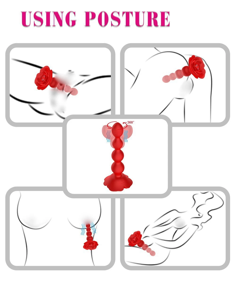 Butt Plug Flower hạt xoắn
