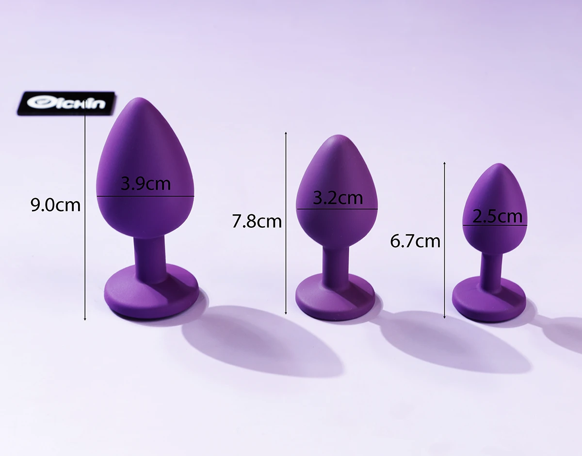 Bộ 3 phích cắm silicone Gem Series so sánh kích thước thực tế