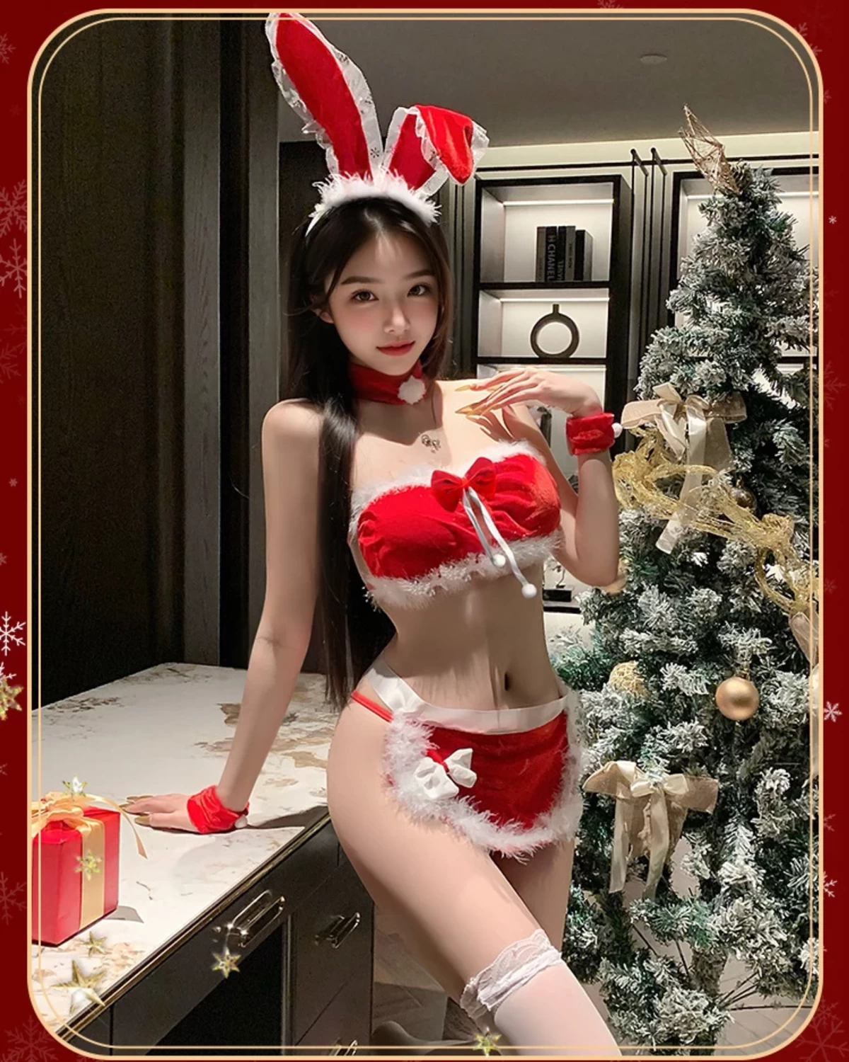 Bộ đồ giáng sinh tai thỏ