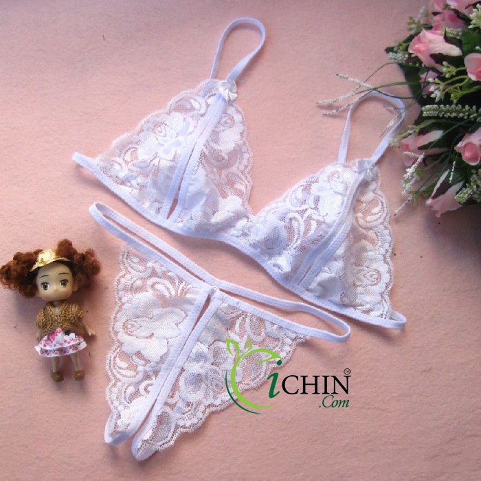 Biến thể BK02W của Đồ lót xuyên thấu không đáy hở đầu ti chất ren