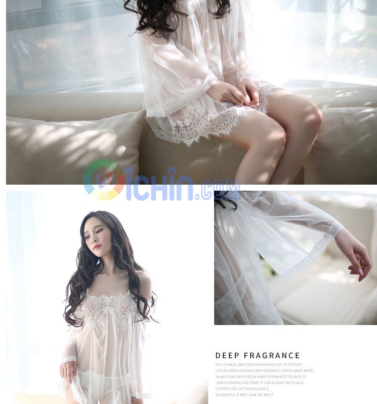 Đầm ngủ ren 2 dây xuyên thấu