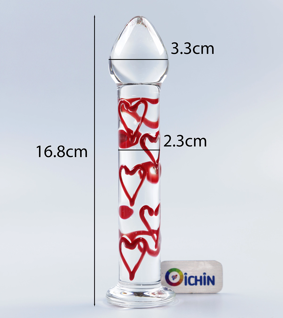 Ảnh thông số kích thước của MizzZee Glass Dildo