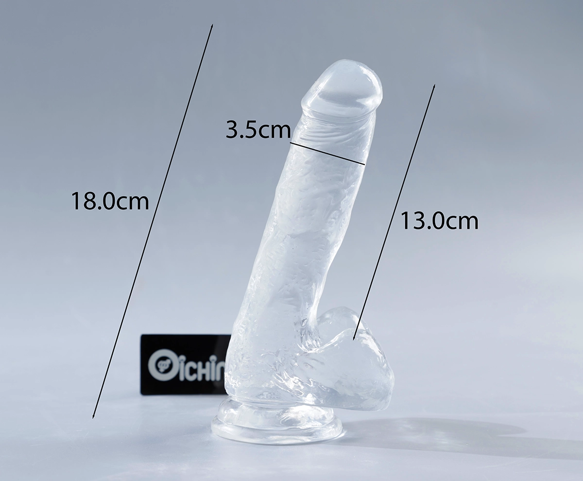 SUPPER COCK dán tường silicone trong suốt siêu mềm - Kích thước thực tế 18cm