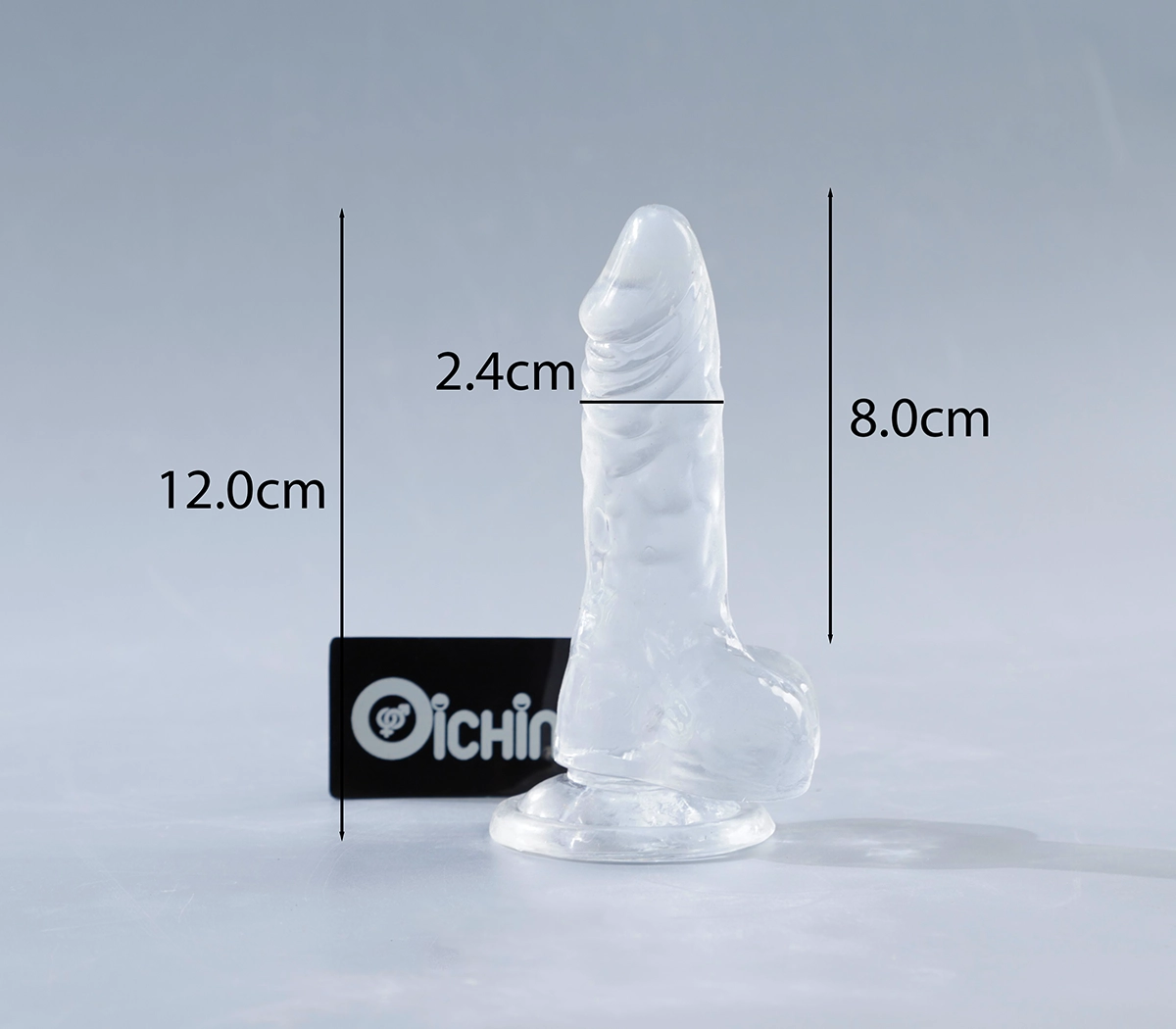 SUPPER COCK dán tường silicone trong suốt siêu mềm - Kích thước thực tế