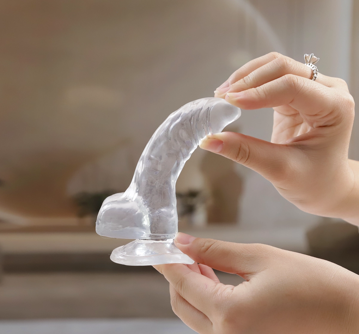 SUPPER COCK dán tường silicone trong suốt siêu mềm - Độ đàn hồi tuyệt vời