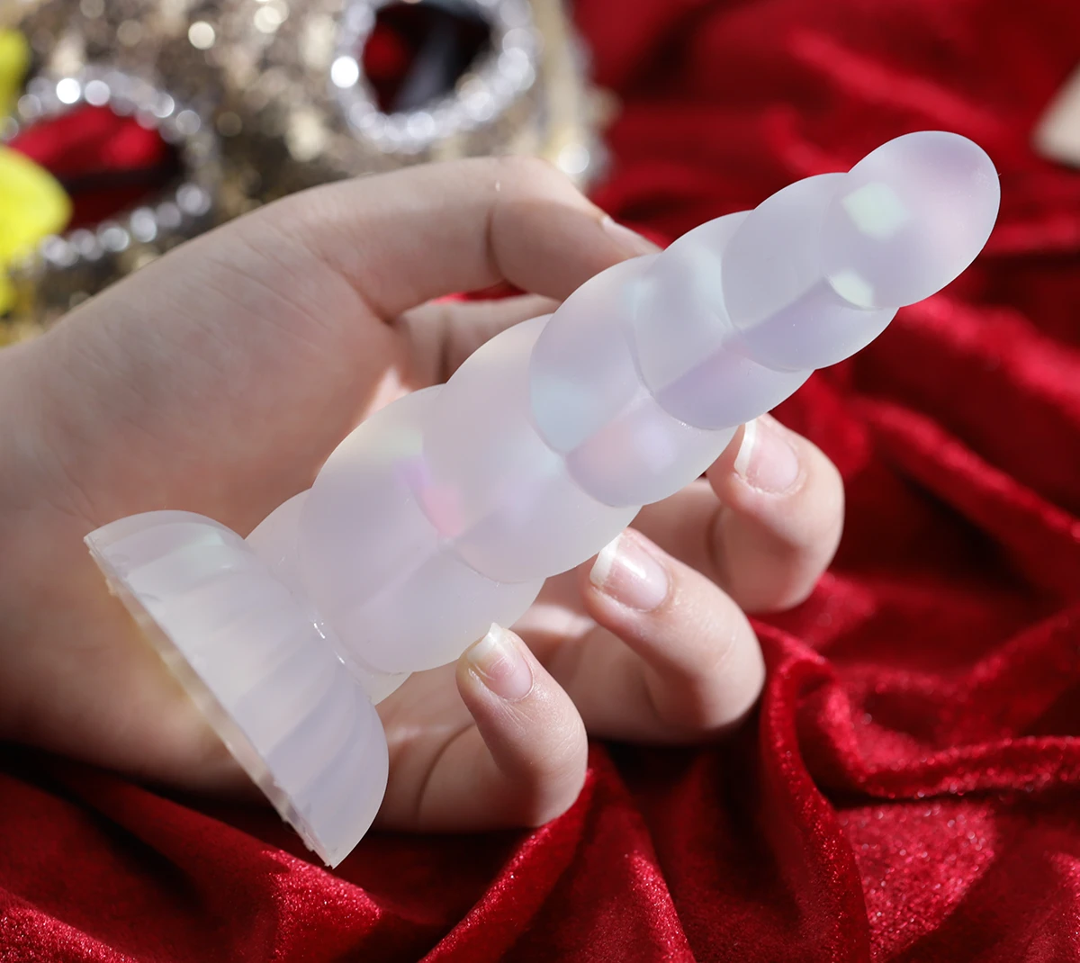 Cu giả xoắn màu trắng trong đục