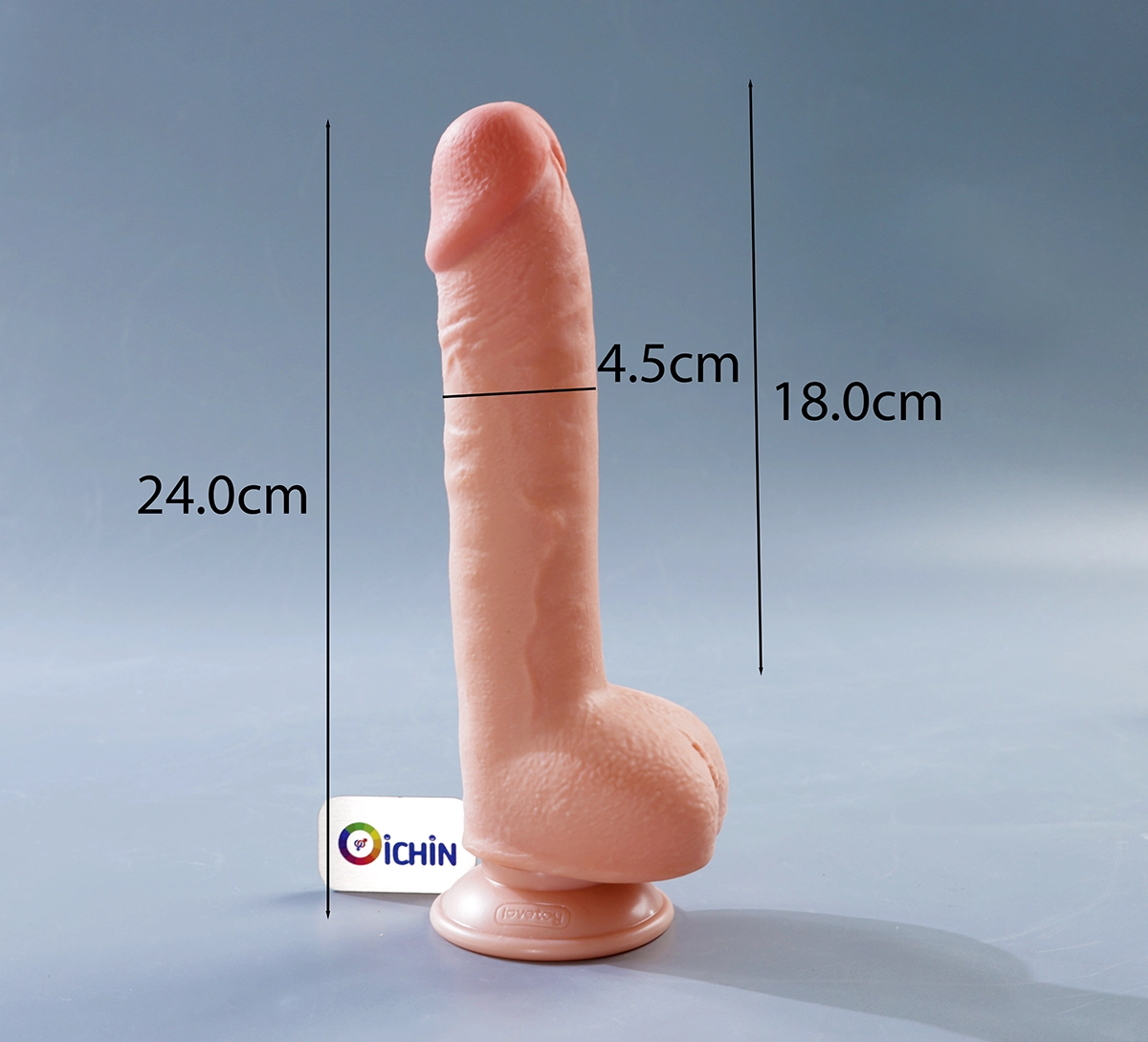 Ảnh thông số kích thước của Lovetoy Sliding-Skin dong 9,5 inch