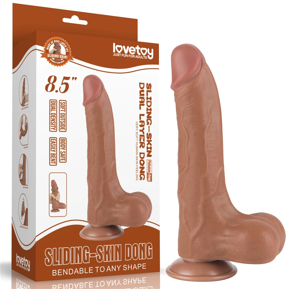 Lovetoy 8.5 inch Sliding Skin Dual Layer Dong