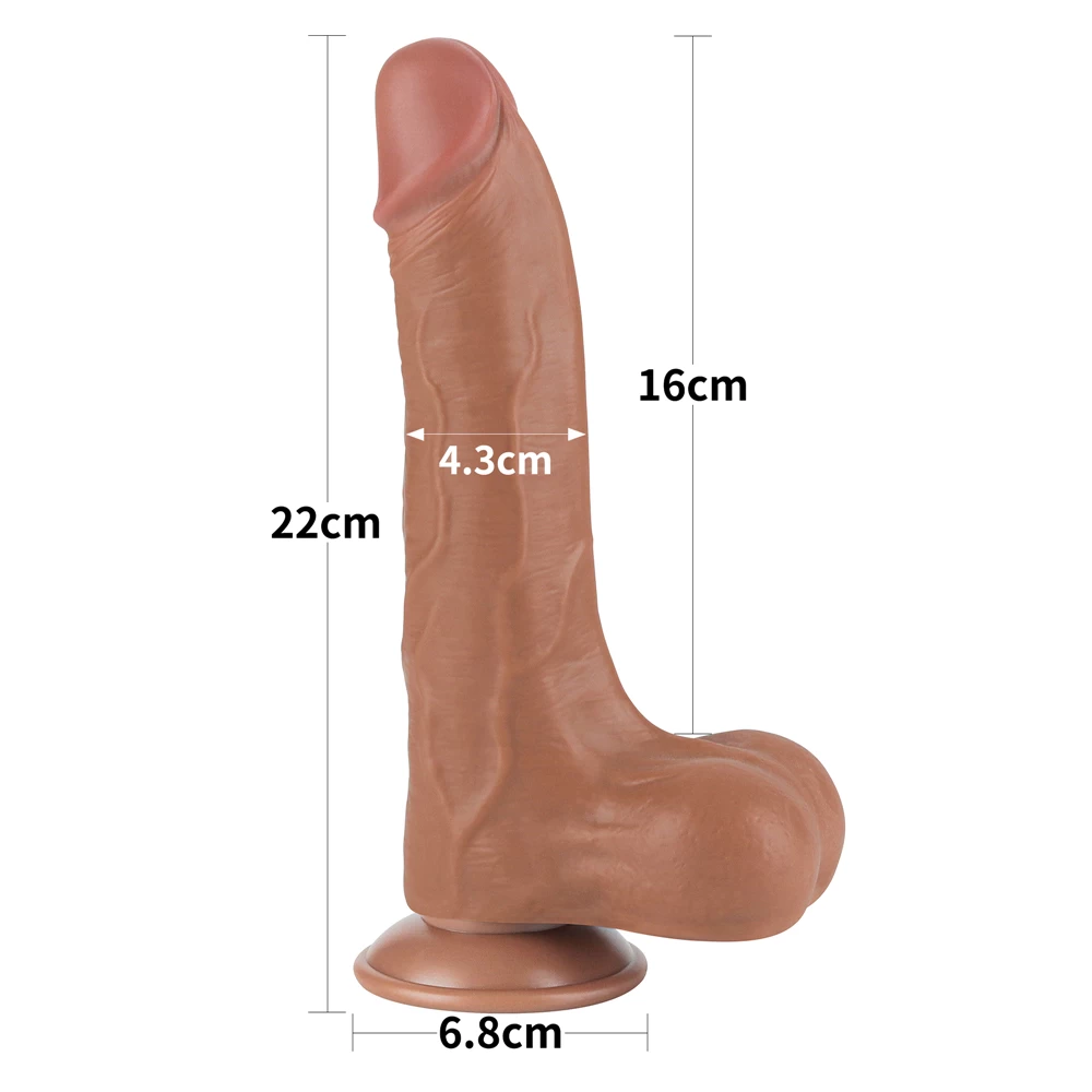 Lovetoy 8.5 inch Sliding Skin Dual Layer Dong
