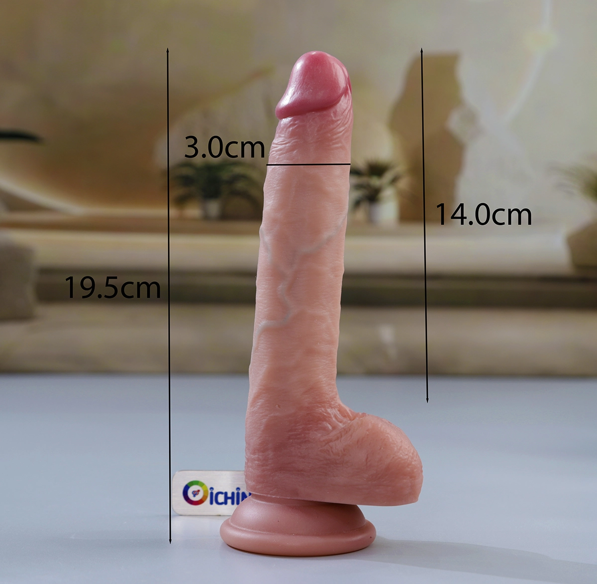 Ảnh thông số kích thước của Lovetoy Sliding Skin Pro II 7.5 inch