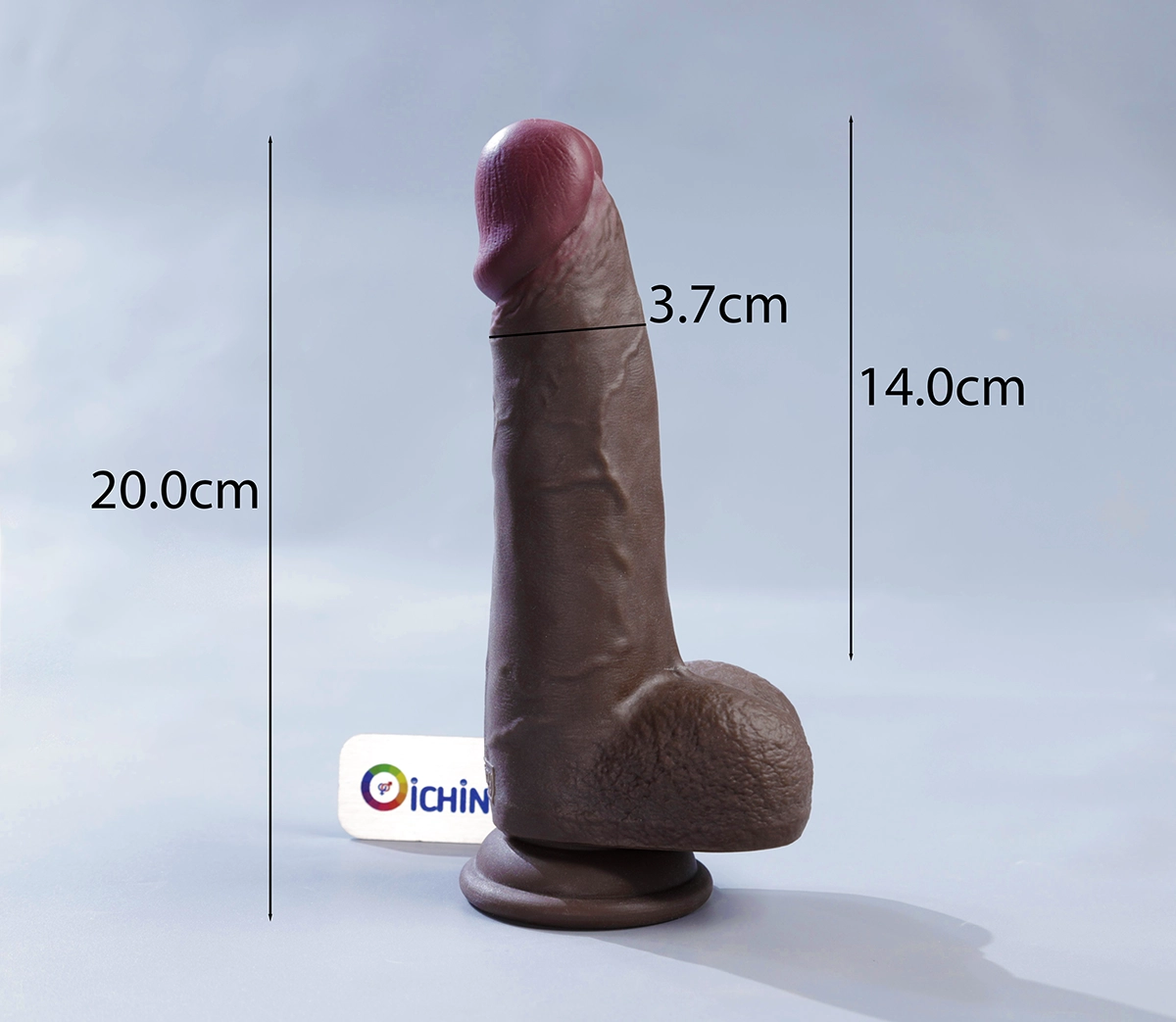 Ảnh thông số kích thước của Lovetoy Sliding Skin Pro II 8 inch Black