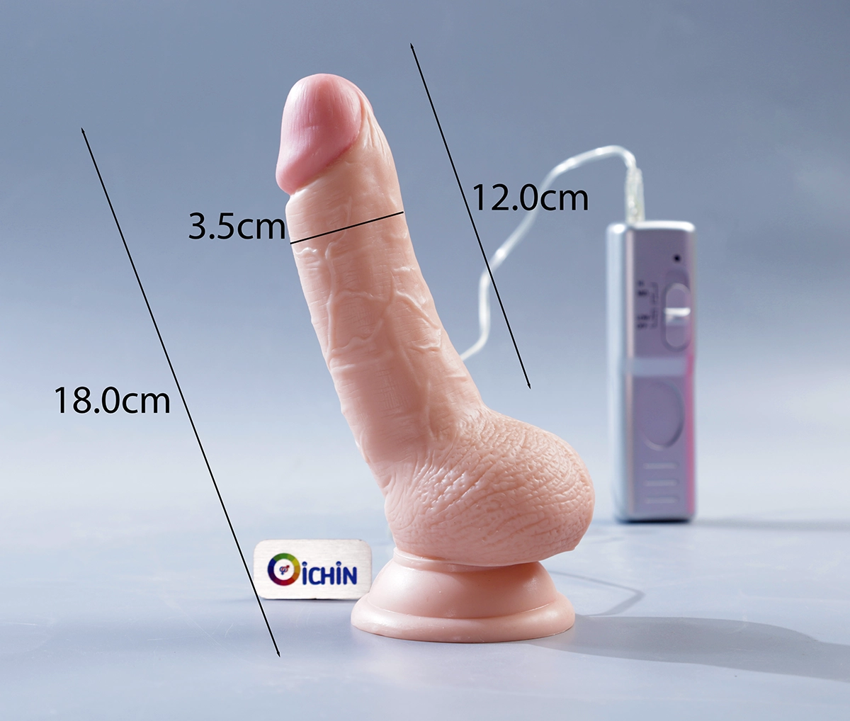 Ảnh thông số kích thước của Lovetoy Real Extreme 7 inch có rung