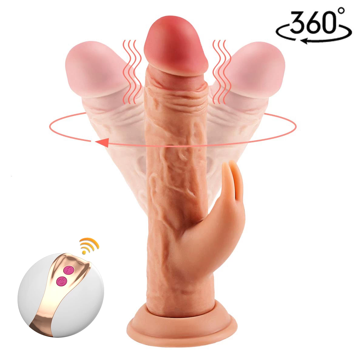 Loving World Knight điều khiển từ xa 10 chế độ rung ngoáy kết hợp