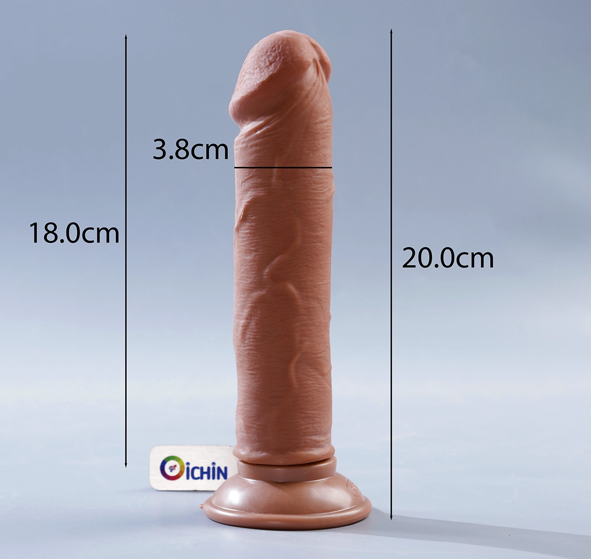 Ảnh thông số kích thước của Lovetoy 8'' Sliding Skin Dual Layer