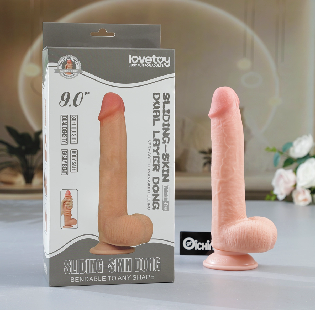 Vỏ hộp Lovetoy Sliding-Skin 9 inch màu da cỡ lớn