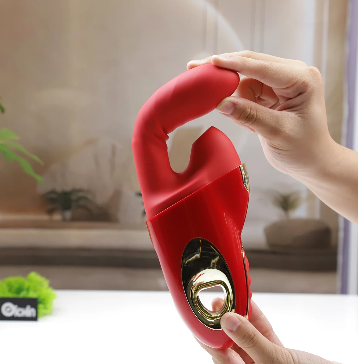 Leten Thick Pro Sex Machine điều khiển từ xa màu đỏ cận cảnh