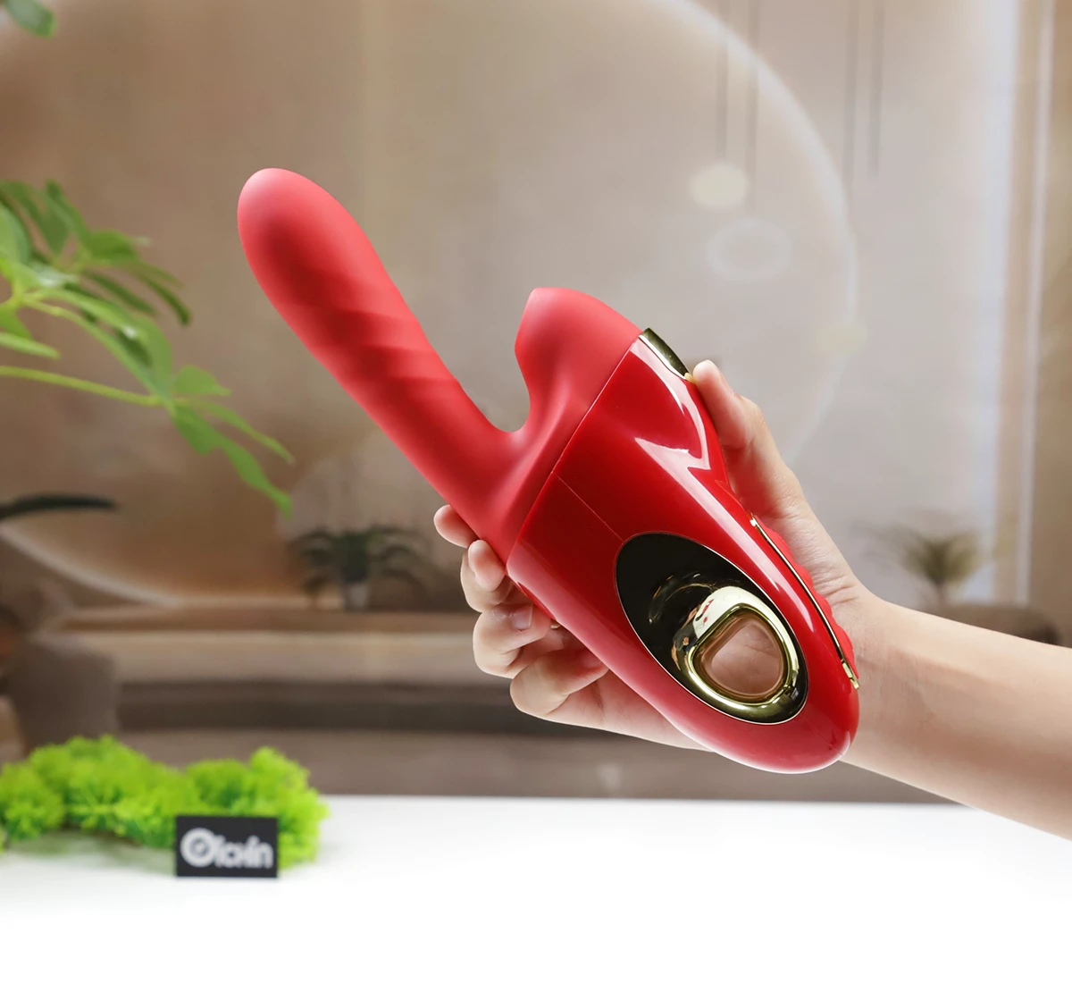 Leten Thick Pro Sex Machine đỏ cầm tay điều khiển từ xa