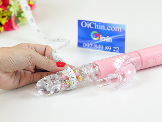 Dương vật giả rung xoay thụt Pink Butterfly có đường kính khoảng 3.3cm