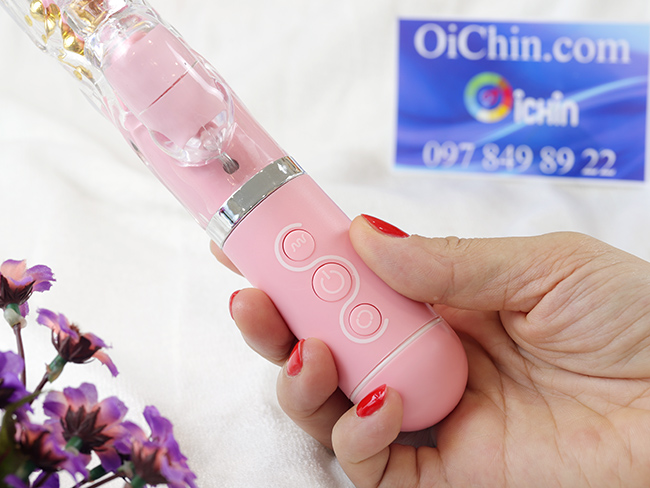 Pink Rabbit Penis rung xoay đa chế độ