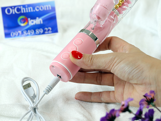 Pink Rabbit Penis sử dụng pin sạc Lithium