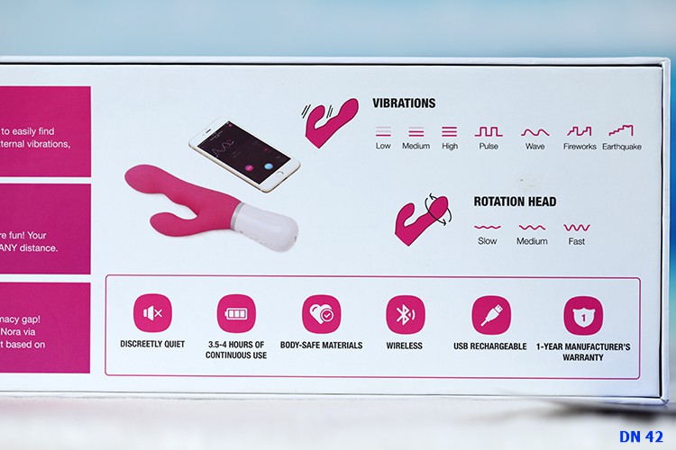 sản phẩm sử dụng công nghệ kết nối Bluetooth. Điều khiển qua điện thoại, không giới hạn chế độ rung và khoảng cách. Yêu xa hay thường xuyên vắng nhà chỉ là chuyện nhỏ.