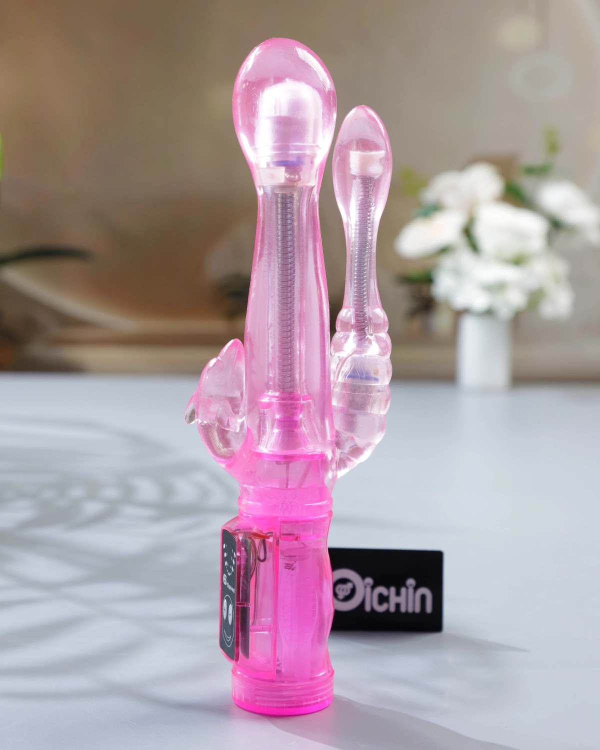 Cu giả Lybaile Double Vibe Tease phiên bản rung màu hồng