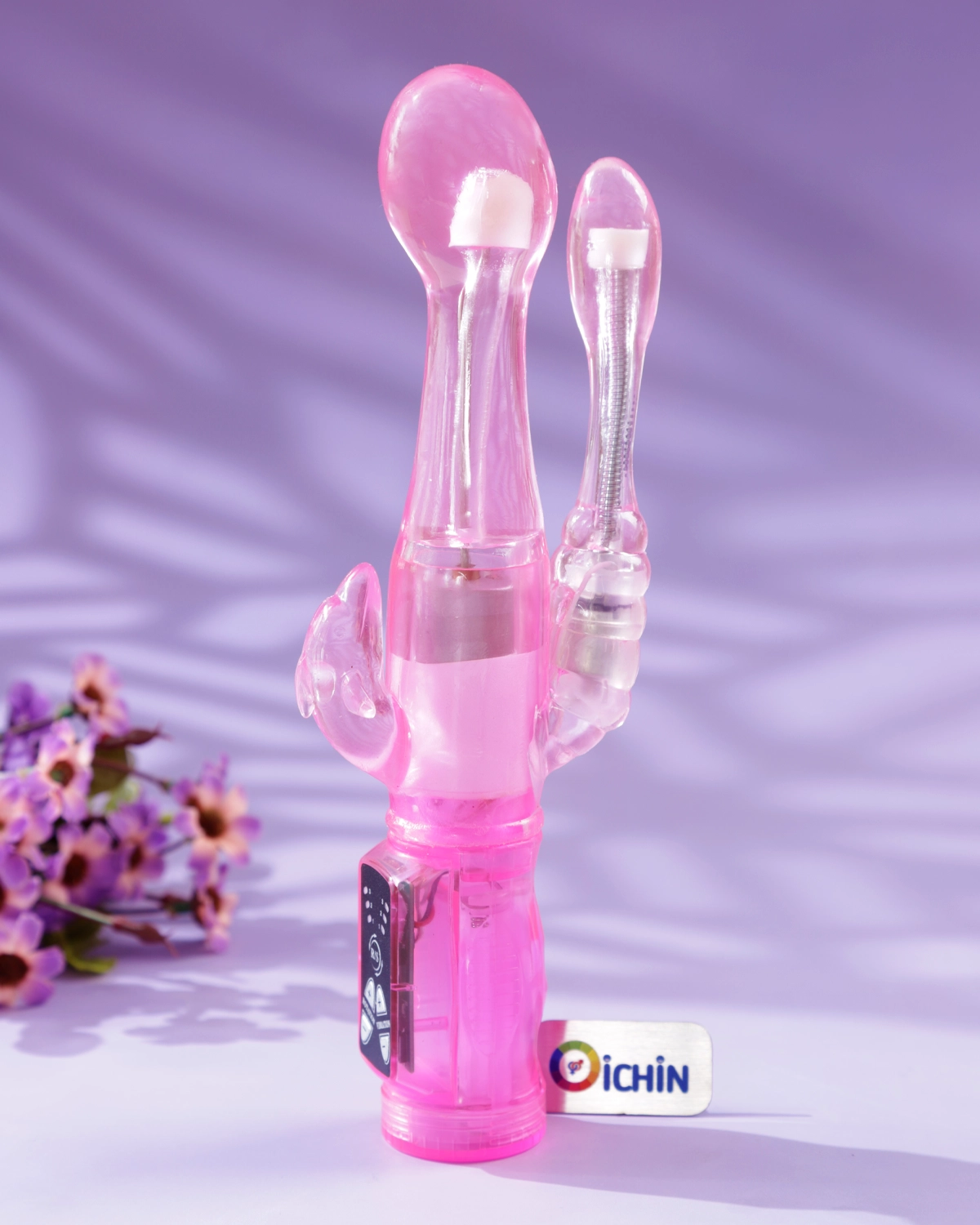 Cu giả Lybaile Double Vibe Tease phiên bản rung xoay màu hồng