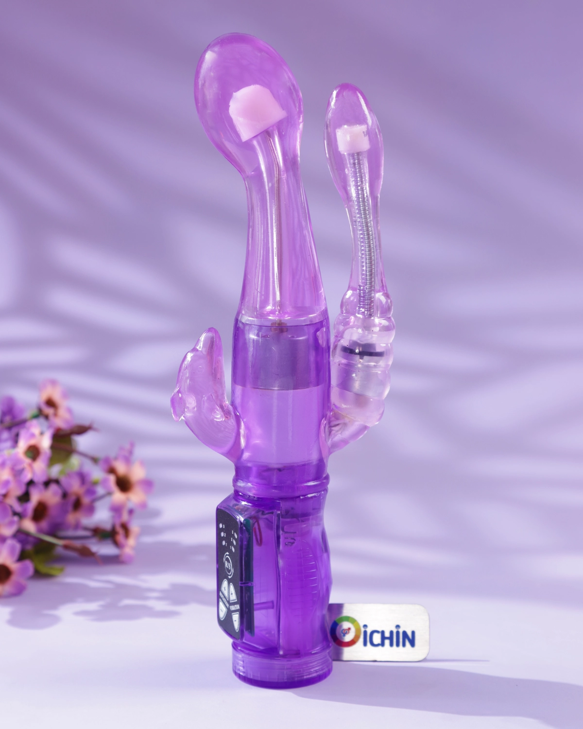 Cu giả Lybaile Double Vibe Tease phiên bản rung xoay màu tím