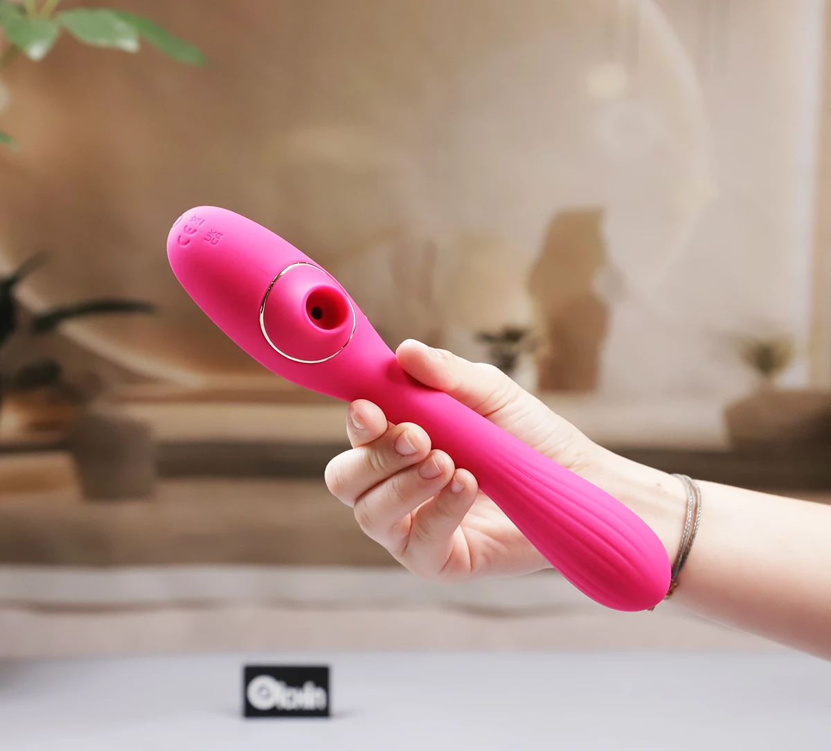 NVTOYS Dina máy rung thổi 10 chế độ màu hồng cầm tay hiển thị kích thước