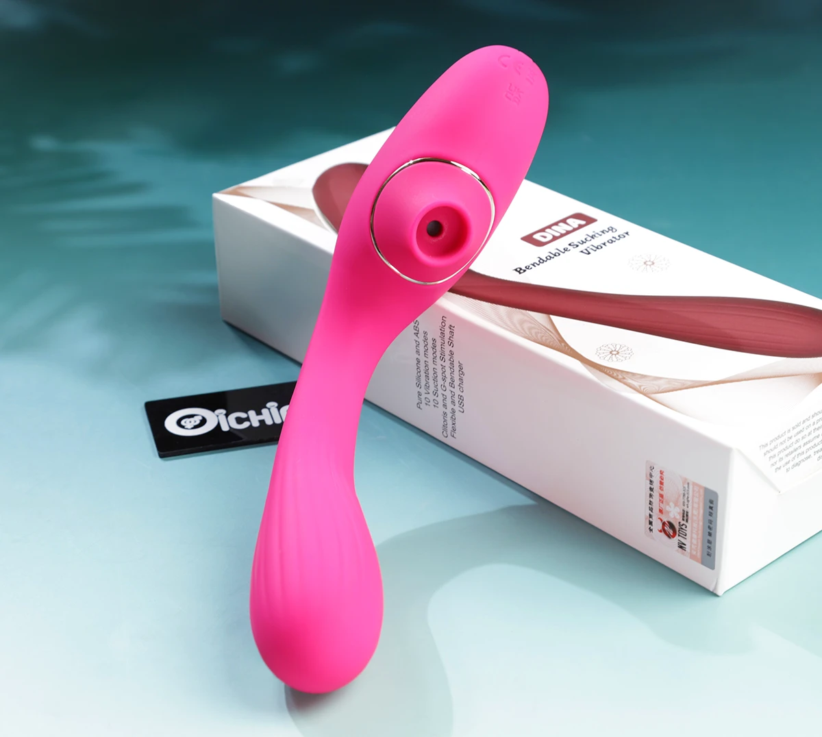 NVTOYS Dina máy rung thổi kích thích kép 10 chế độ màu hồng