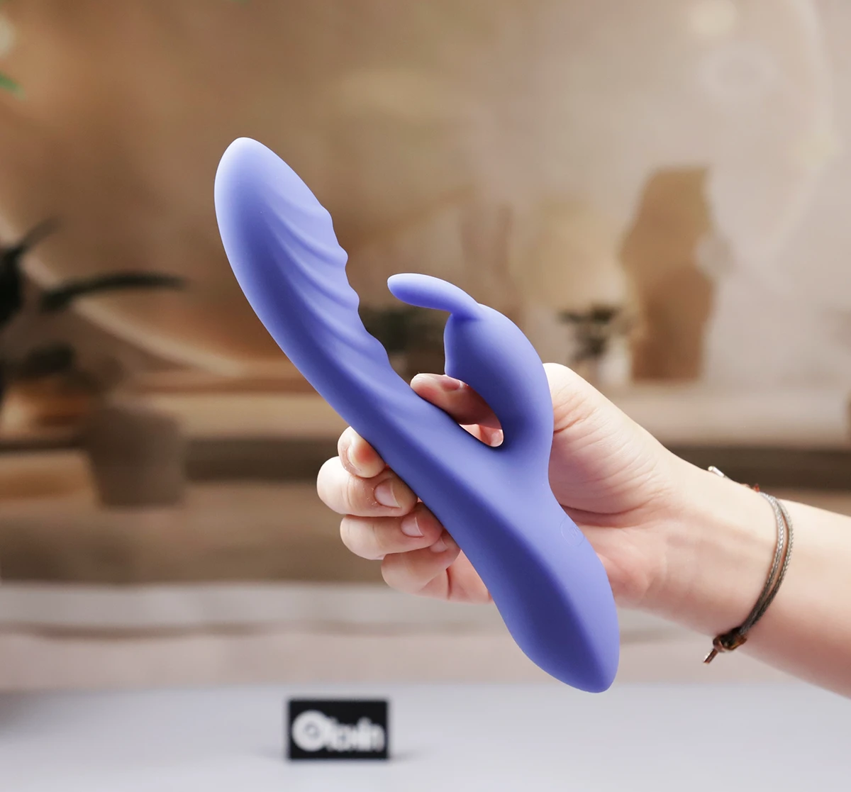 Máy massage tai thỏ Lovetoy L'Allure Swirl cầm tay màu tím